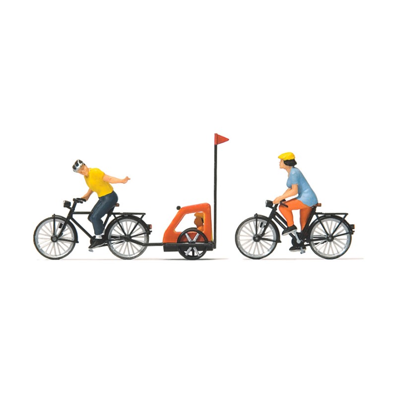 Familia en bici 10636 PREISER Escala H0