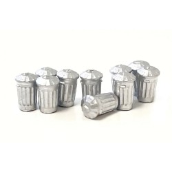 12 cubos de basura metálicos 211097 N-Train Escala N