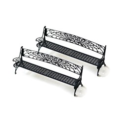 2 bancos de hierro forjado 221069 87Train Escala H0