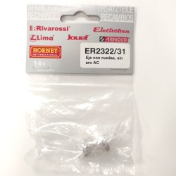 Eje con ruedas, sin aro AC ER2322/31 para locomotora 352 Electrotren Escala H0