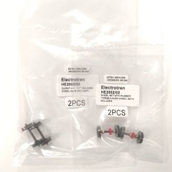 4 ejes (2 con piñon) HE2002/02 + HE2002/03 para ferrobús 591 Electrotren Escala H0