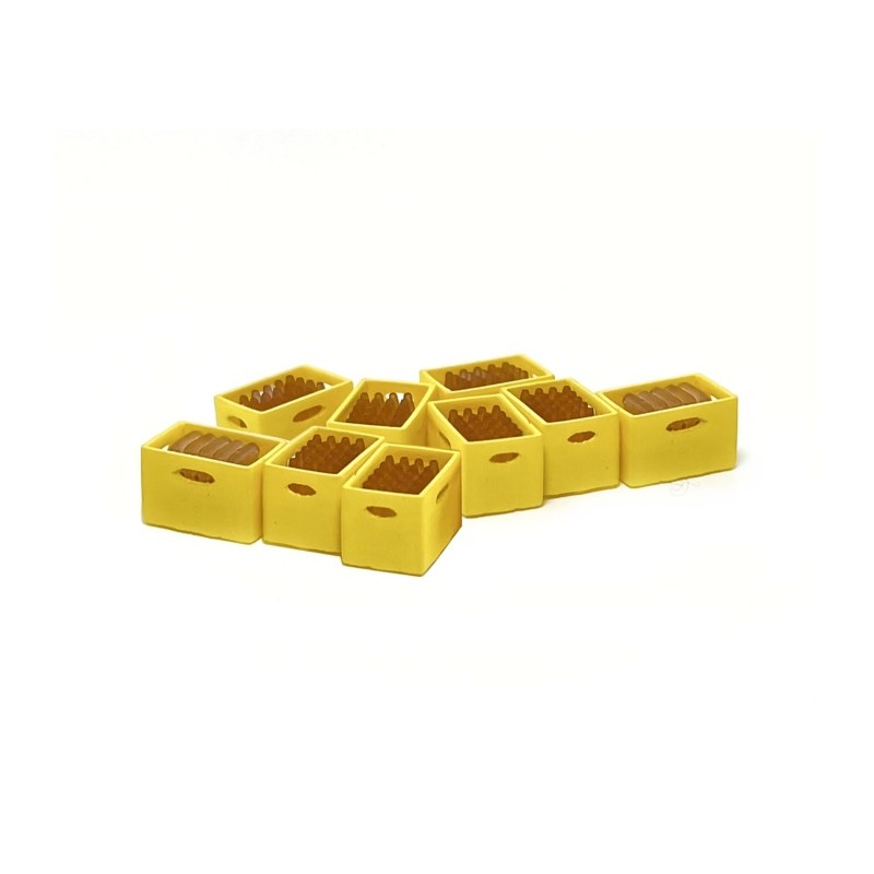 9 cajas amarillas con botellines de cerveza 221087 87Train Escala H0