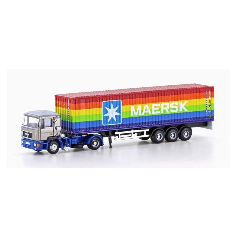 Trailer MAN F90 con contenedor MAERSK LC4066 Lemke Minis Escala N