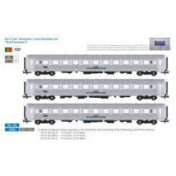 Set 3 coches Sorefame Sud Expresso II CP S1204 Sudexpress Escala H0
