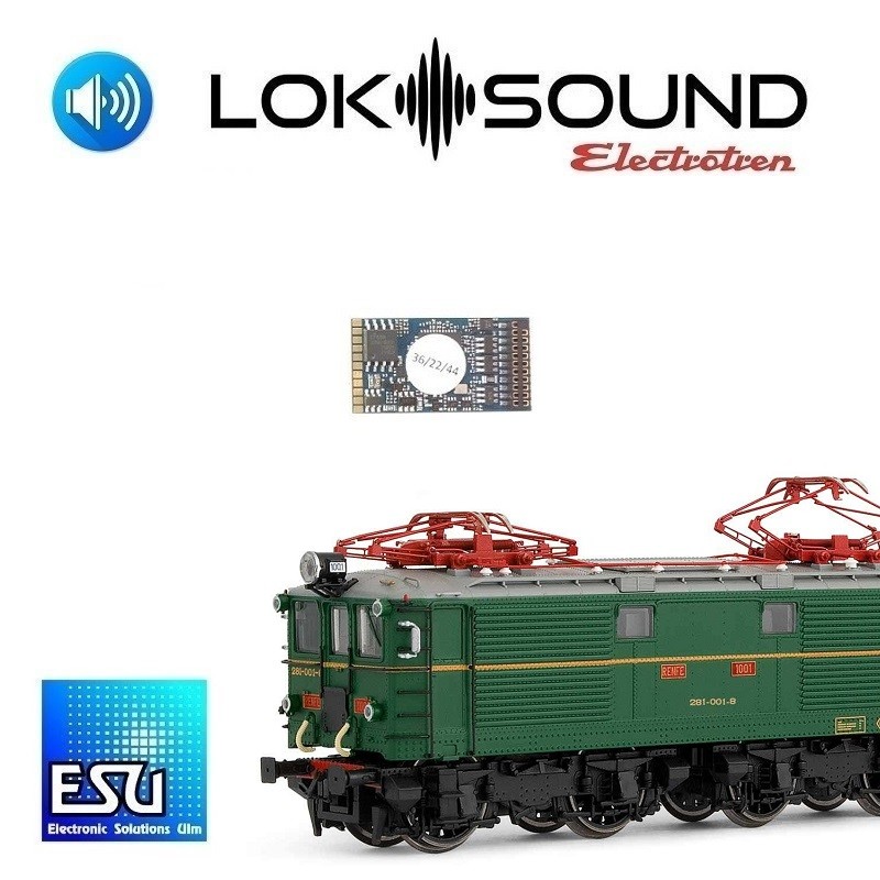 Decoder sonido ESU Loksound 21 pins para locomotoras 281 Electrotren Escala H0