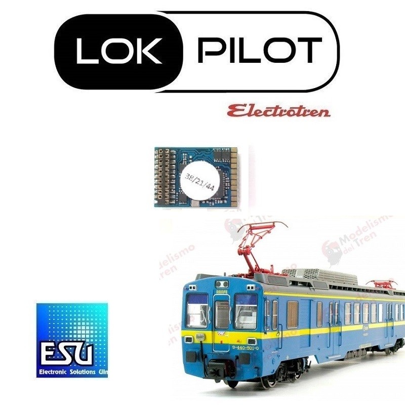 Decoder ESU Lokpilot 21 pins para UT440 y UT470 RENFE Electrotren Escala H0