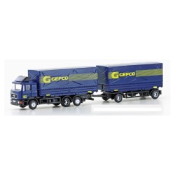 Camión MAN F90 GEFCO con remolque LC4635 Lemke Minis Escala N