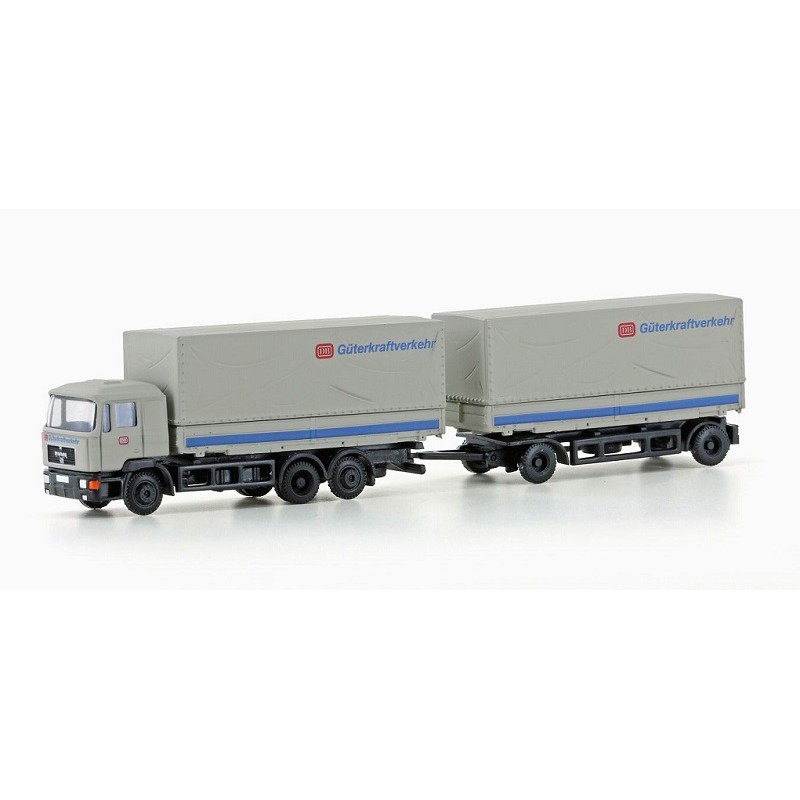 Camión MAN F90 DB con remolque LC4634 Lemke Minis Escala N