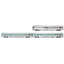Set 3 coches "EC Etoile du Nord" SNCF HJ4196 Jouef Escala H0