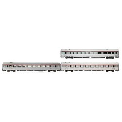 Set 3 coches "EC Etoile du Nord" SNCF HJ4197 Jouef Escala H0
