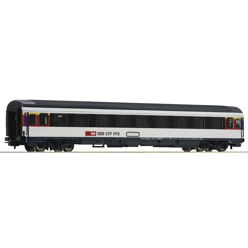 Coche 1ª clase Eurocity SBB 54166 Roco Escala H0