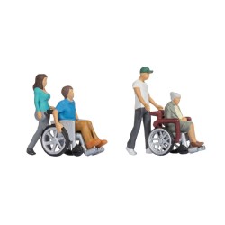 Personas en sillas de ruedas 15552 NOCH Escala H0