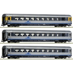 Set 3 coches de pasajeros Cisalpino, CIS 6200032 Roco Escala H0