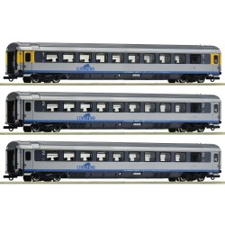 Set 3 coches de pasajeros Cisalpino, CIS 6200033 Roco Escala H0