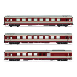 Set 3 coches con luz Gran Confort TEE "Le Kléber" SNCF HJ4192 Jouef Escala H0