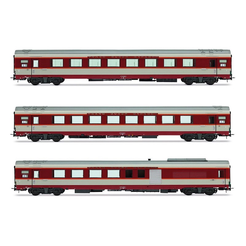 Set 3 coches con luz Gran Confort TEE "Le Kléber" SNCF HJ4192 Jouef Escala H0