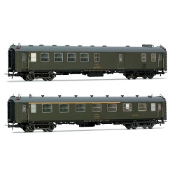 Set 2 coches pasajeros 5000 (furgón y cafetería) RENFE HE4037 Electrotren Escala H0