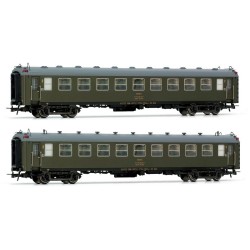 Set 2 coches pasajeros 5000 de 2ª clase RENFE HE4038 Electrotren Escala H0