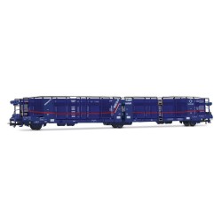 Vagón portacoches Transfesa/Hispanauto HE6085 Electrotren Escala H0
