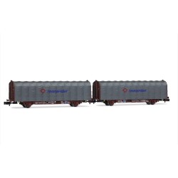 Set 2 vagones de lona Transfesa RENFE HN6711 Arnold Escala N