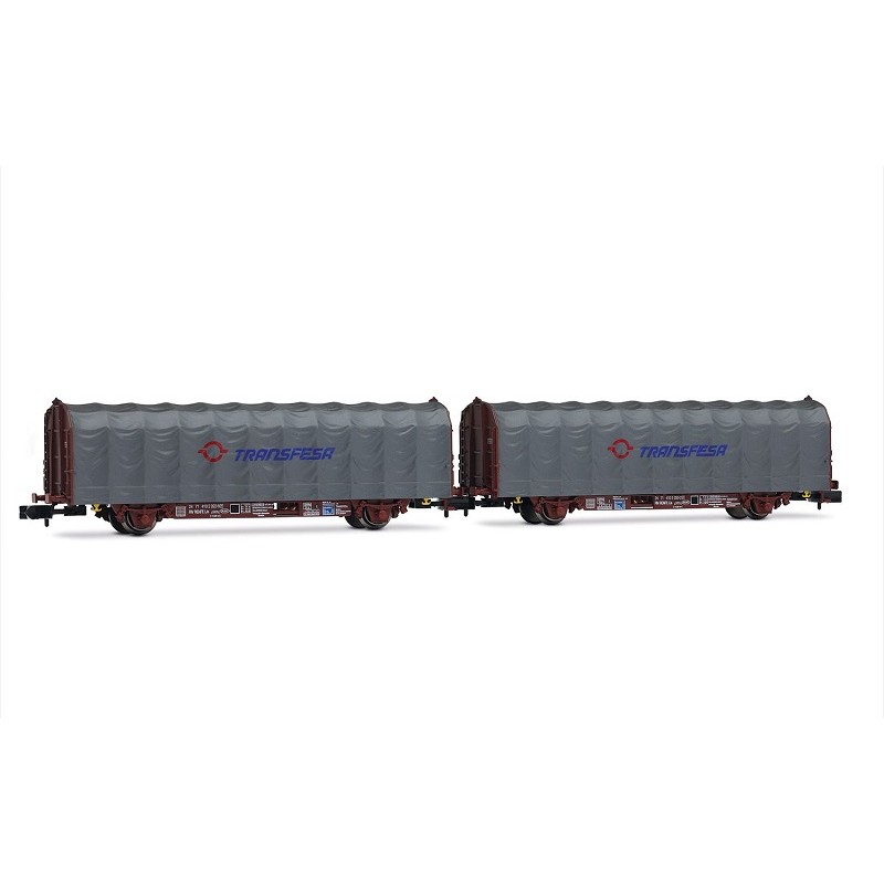 Set 2 vagones de lona Transfesa RENFE HN6711 Arnold Escala N