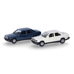 2x Mercedes-Benz 190E (Minikit) 012409-009 Herpa Escala H0 1:87