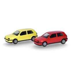 2x Volkswagen Golf III (Minikit) 014014 Herpa Escala H0 1:87