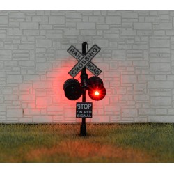 Señal lumínica 4 LED negro, paso a nivel San Andrés WSA02 MDT Models Escala N