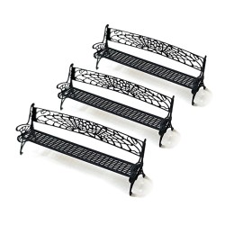 3 bancos de hierro forjado 211069 N-Train Escala N