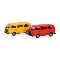 2x Volkswagen T3 Bus (Minikit) 013093-005 Herpa Escala H0 1:87