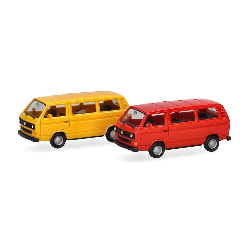 2x Volkswagen T3 Bus (Minikit) 013093-005 Herpa Escala H0 1:87
