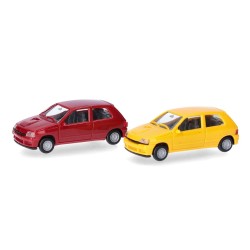 2x Renault Clio 16V (Minikit) 012171-002 Herpa Escala H0 1:87