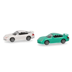 2x Porsche 911 GT3 (Minikit) 014083 Herpa Escala H0 1:87