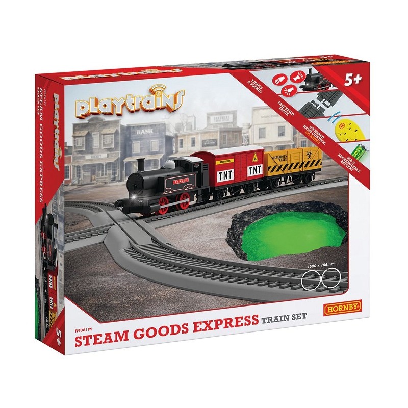 Tren expreso de mercancías de vapor (con mando) R9361M Hornby Escala H0