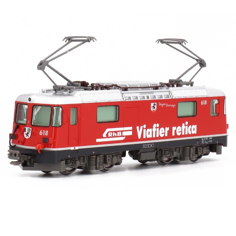 Locomotora eléctrica Ge4/4-II RhB 618 Viafier retica K3102-3 Kato Escala N