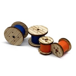 4 bobinas de cable de madera 221074 87Train Escala H0