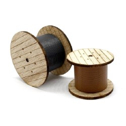 2 bobinas XL de cable de madera 221075 87Train Escala H0