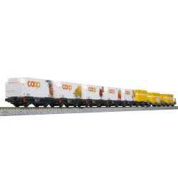 Set 8 vagones mercancias Rhb SBB 10-1731 Kato Escala N