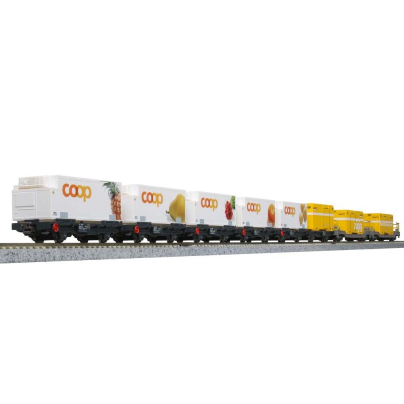 Set 8 vagones mercancias Rhb 10-1731 Kato Escala N