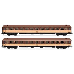 Set 2 coches Estrella Bahía de Cádiz Literas RENFE HE4039 Electrotren Escala H0