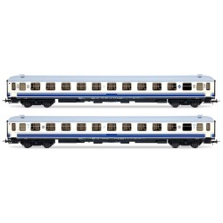 Set 2 coches Estrella Rías Bajas Literas RENFE HE4040 Electrotren Escala H0