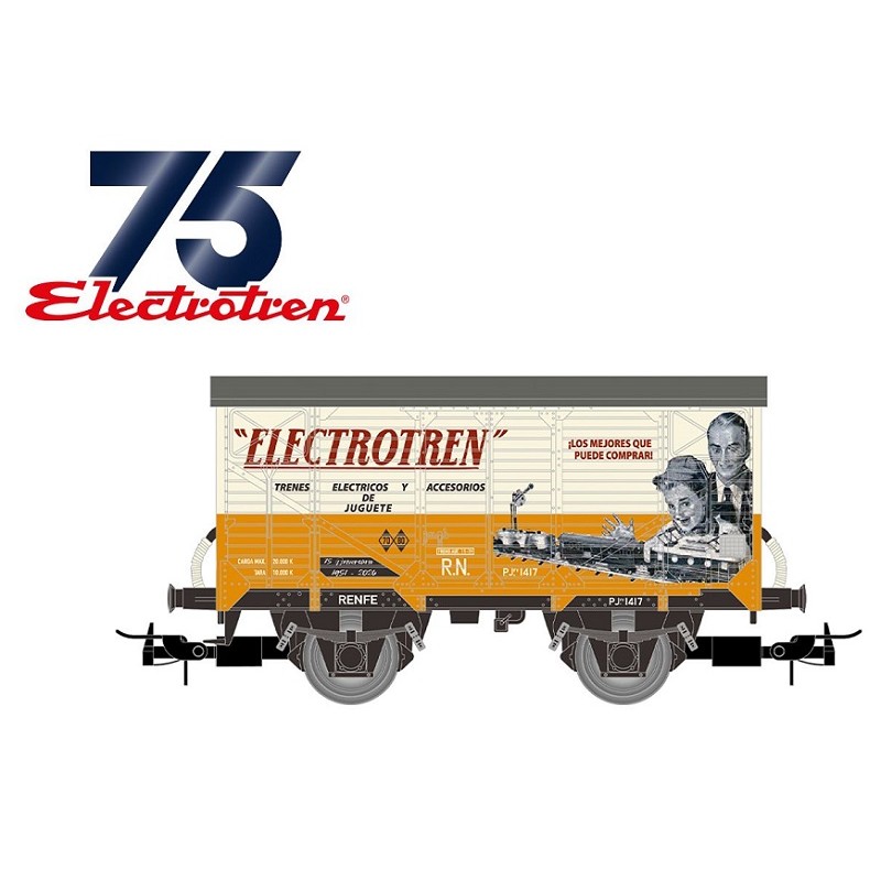 Vagón cerrado J, 75 aniversario de Electrotren R.N. HE6093 Escala H0