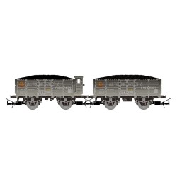 Set 2 vagones tipo X, cargados de carbón RENFE HE6094 Electrotren Escala H0