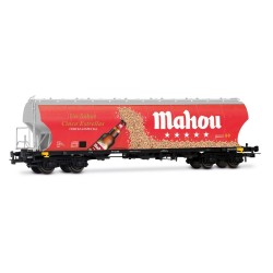 Vagón tolva cereales Mahou, RENFE HE6090 Electrotren Escala H0