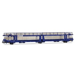 Vagón portacoches Laeks 63C Hispanauto HE6100 Electrotren Escala H0