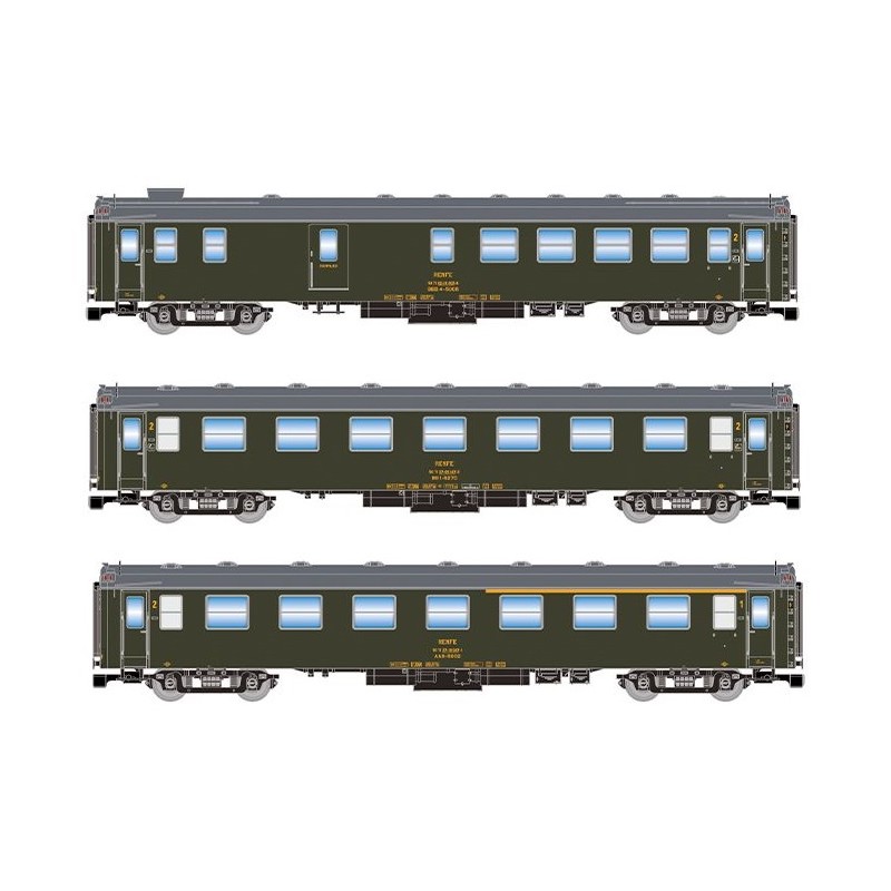 Set 3 coches 5000 con luz RENFE HN4514 Arnold Escala N