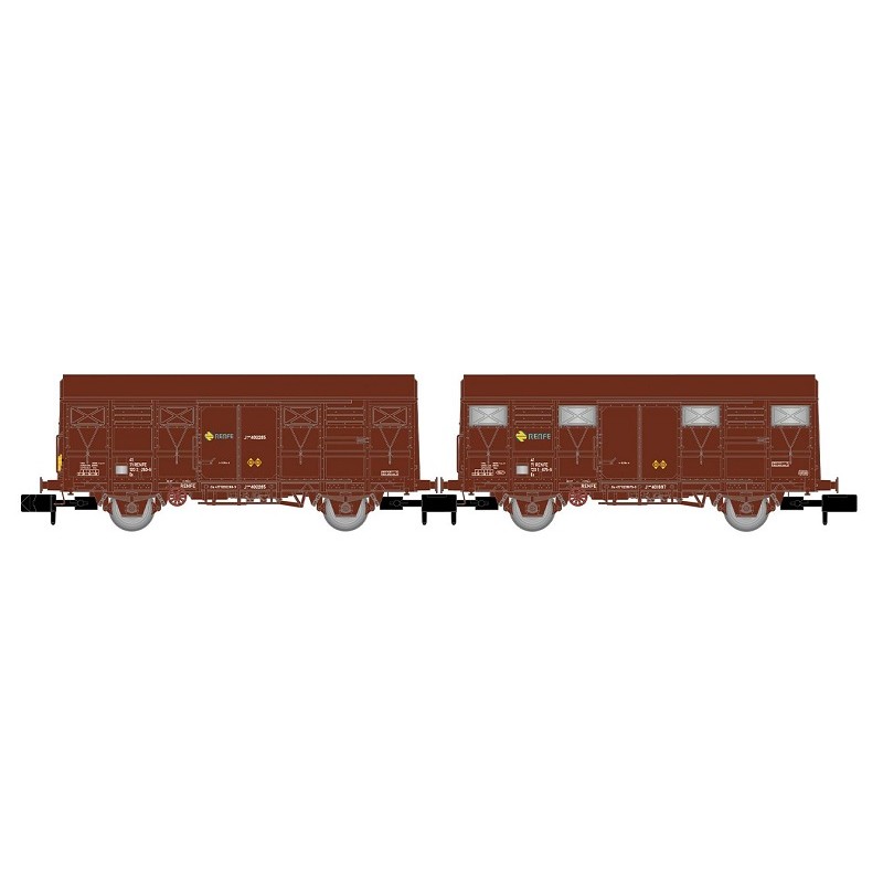 Set 2 vagones J2 con luz de cola RENFE HN6718 Arnold Escala N