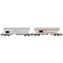 Set 2 vagones tolva de cereales Ermewa RENFE HN6740 Arnold Escala N
