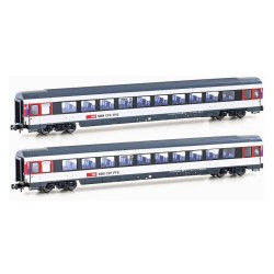 Set 2 coche de pasajeros SBB Bpm H25503 Hobbytrain Escala N