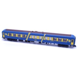 Coche Restaurante RRR-8004, “Nueva Imagen”, logotipos galleta RENFE pre-1987 N50784 MfTrain Escala N